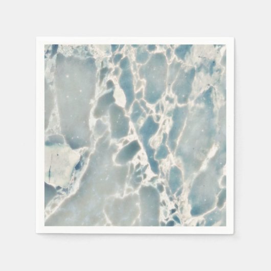 Serviette En Papier Plage Verre de mer Ocean Blues Turquoise & Aqua Ma (Devant)