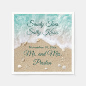 Serviette En Papier Plage Waves Sandy Toes (Devant)