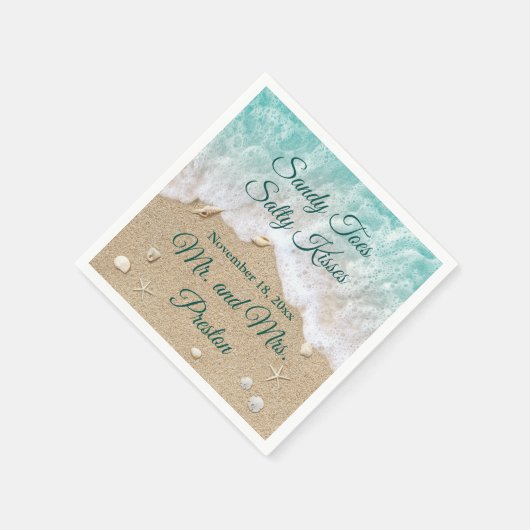 Serviette En Papier Plage Waves Sandy Toes (Coin)