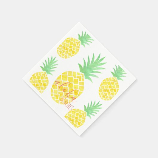 Serviette En Papier Plages d'Aloha Aigle Aigle jaune et vert (Coin)