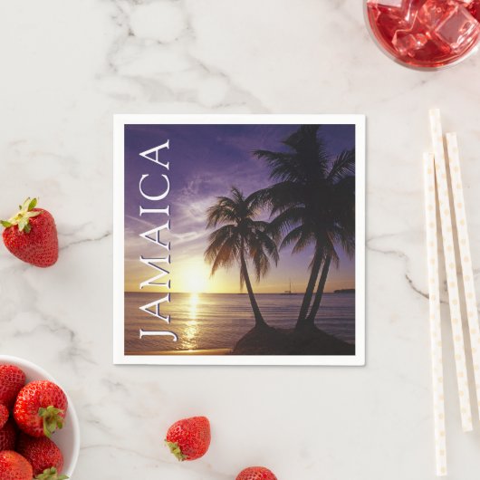 Serviette En Papier Plages de Negril Jamaïque (En situation)
