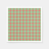Serviette En Papier Plaid à base verte de Noël (Devant)