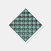 Serviette En Papier Plaid à eau noire tendance (Coin)