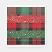 Serviette En Papier Plaid and Glitter Paper Napkin (Devant)