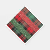 Serviette En Papier Plaid and Glitter Paper Napkin (Coin)