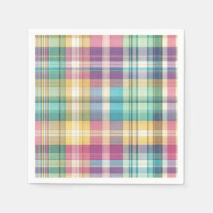 Serviette En Papier Plaid au printemps/Pâques/tartan