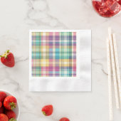 Serviette En Papier Plaid au printemps/Pâques/tartan (En situation)