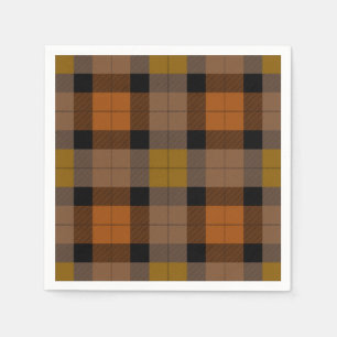 Serviette En Papier Plaid Automne