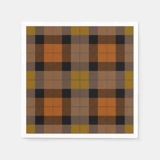 Serviette En Papier Plaid Automne (Devant)
