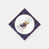 Serviette En Papier Plaid Bear Themed Baby Shower  (Coin)