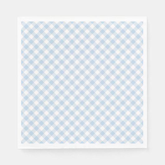 Serviette En Papier Plaid Bleu (Devant)
