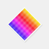 Serviette En Papier Plaid bleu rose violet rouge orange jaune (Coin)