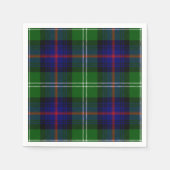 Serviette En Papier plaid bleu vert de tartan du sud (Devant)