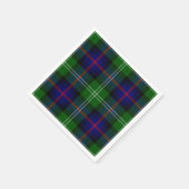 Serviette En Papier plaid bleu vert de tartan du sud (Coin)