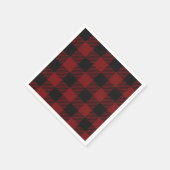 Serviette En Papier Plaid classique de bisons rouges rustiques | Vérif (Coin)