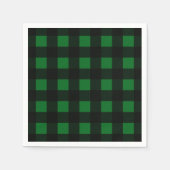 Serviette En Papier Plaid de Buffalo Vert (Devant)