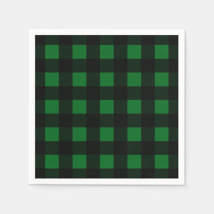 Serviette En Papier Plaid de Buffalo Vert