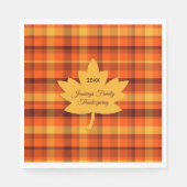 Serviette En Papier Plaid de Thanksgiving Maple (Devant)