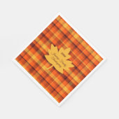 Serviette En Papier Plaid de Thanksgiving Maple (Coin)