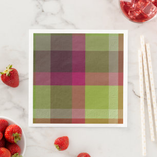 Serviette En Papier  Plaid décoratif