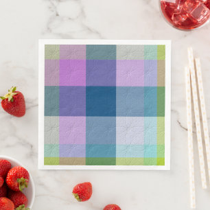 Serviette En Papier Plaid Décoratif