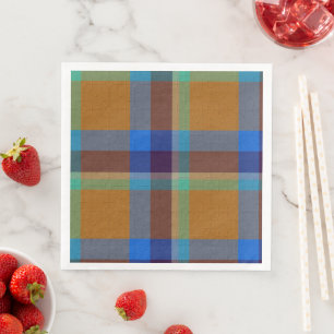 Serviette En Papier Plaid Décoratif