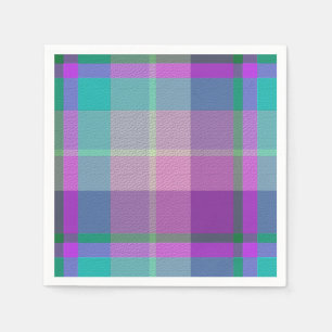 Serviette En Papier Plaid Décoratif