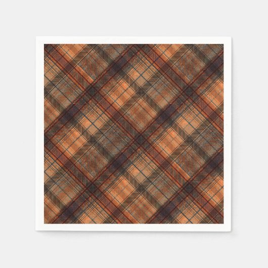 Serviette En Papier Plaid écossais écossais écossais écossais marron o (Devant)