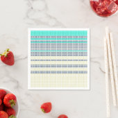 Serviette En Papier Plaid gris turquoise (En situation)