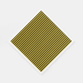Serviette En Papier Plaid jaune or et noir (Coin)