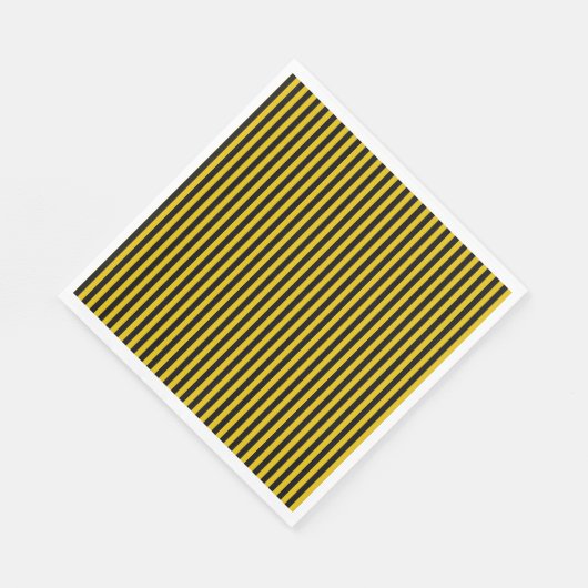 Serviette En Papier Plaid jaune or et noir (Coin)
