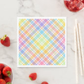 Serviette En Papier Plaid Pastel (En situation)
