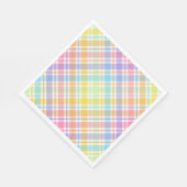 Serviette En Papier Plaid Pastel (Coin)