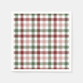 Serviette En Papier Plaid Pour Noël Mots Vacances Papier Napkin (Devant)