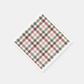 Serviette En Papier Plaid Pour Noël Mots Vacances Papier Napkin (Coin)