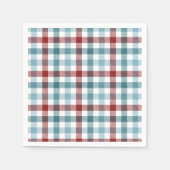 Serviette En Papier Plaid Pour Noël Mots Vacances Papier Napkin (Devant)