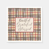 Serviette En Papier Plaid Remerciant Gratuit Béni (Devant)