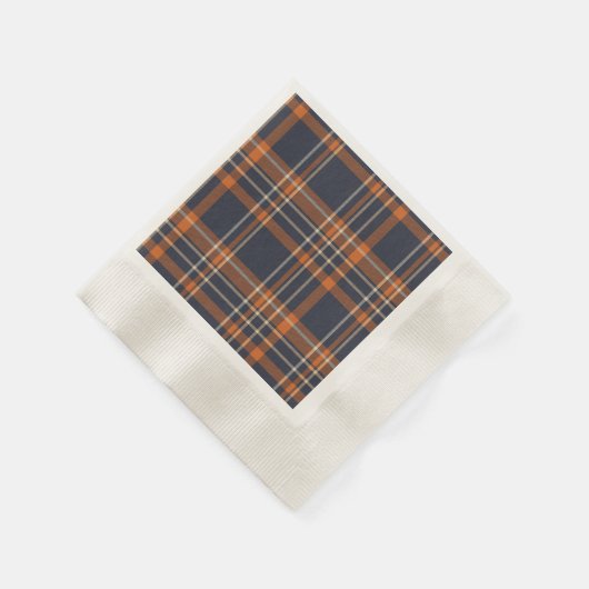 Serviette En Papier Plaid rustique Noël/hiver (Coin)