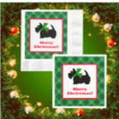 Serviette En Papier Plaid Scotty Chien Joyeux Noël Idées cadeaux