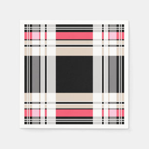 Serviette En Papier Plaid, tartan
