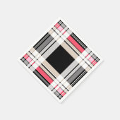 Serviette En Papier Plaid, tartan (Coin)