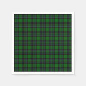 Serviette En Papier Plaid vert et noir (Devant)