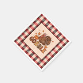 Serviette En Papier Plaid & Whimsy – Festive Thanksgiving Turkey (Coin)