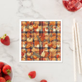 Serviette En Papier Plaids d'automne citrouille Maple Feuille (En situation)
