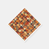 Serviette En Papier Plaids d'automne citrouille Maple Feuille (Coin)
