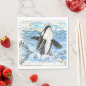 Serviette En Papier Plan Breaching Orca (En situation)