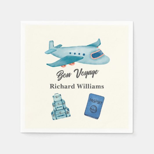 Serviette En Papier Plan d'aventure voyage retraite (Devant)