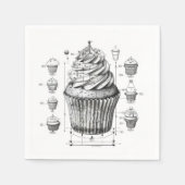 Serviette En Papier Plan de gâteau Monochromatique (Devant)