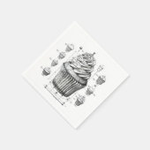 Serviette En Papier Plan de gâteau Monochromatique (Coin)