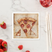 Serviette En Papier Plan de pizza vintage (En situation)